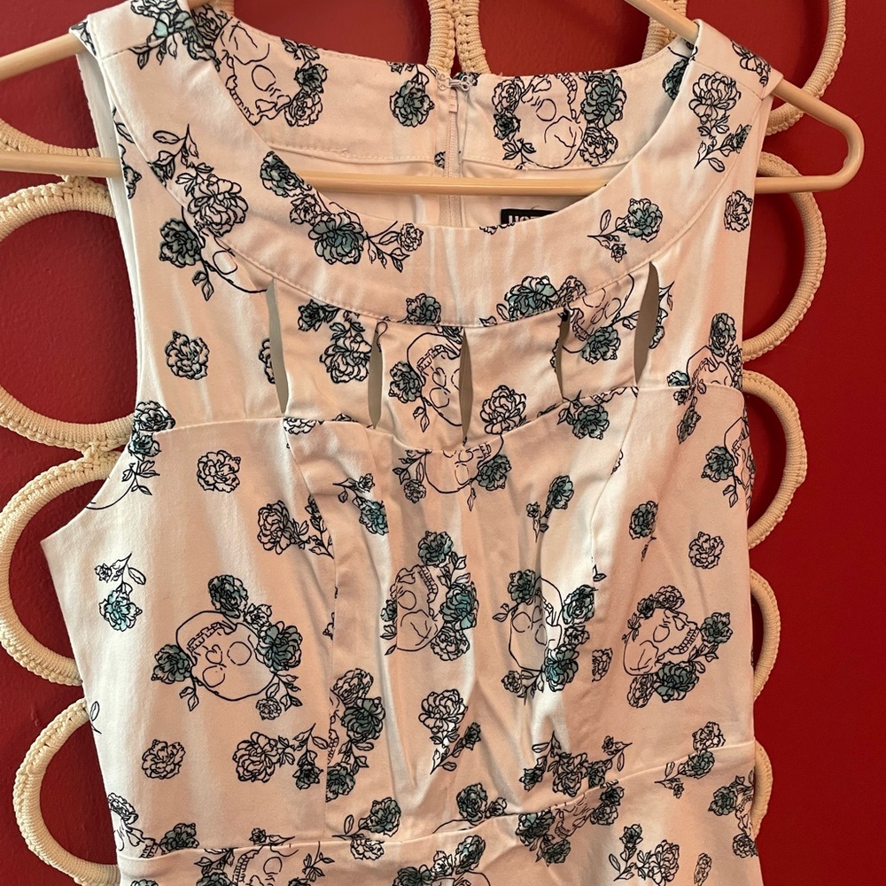 Vintage Style Dress, Skull and Roses